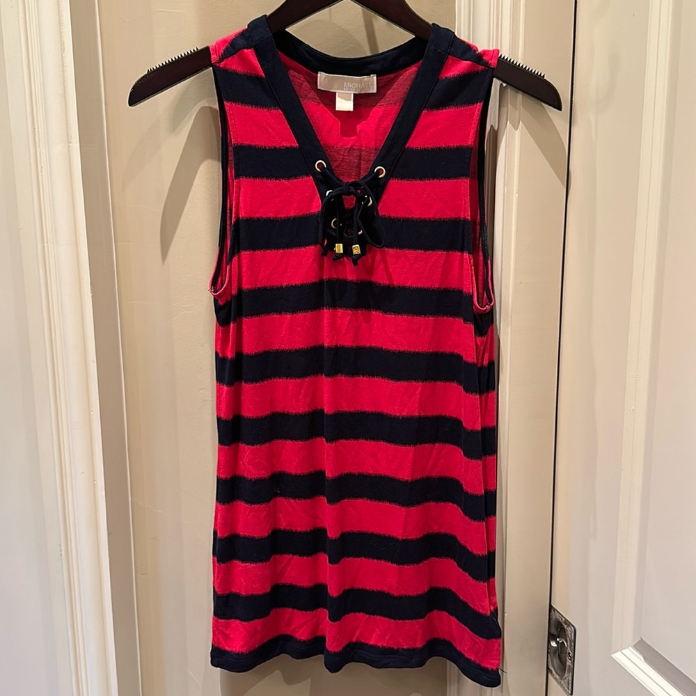 Michael Kors, red and navy tank